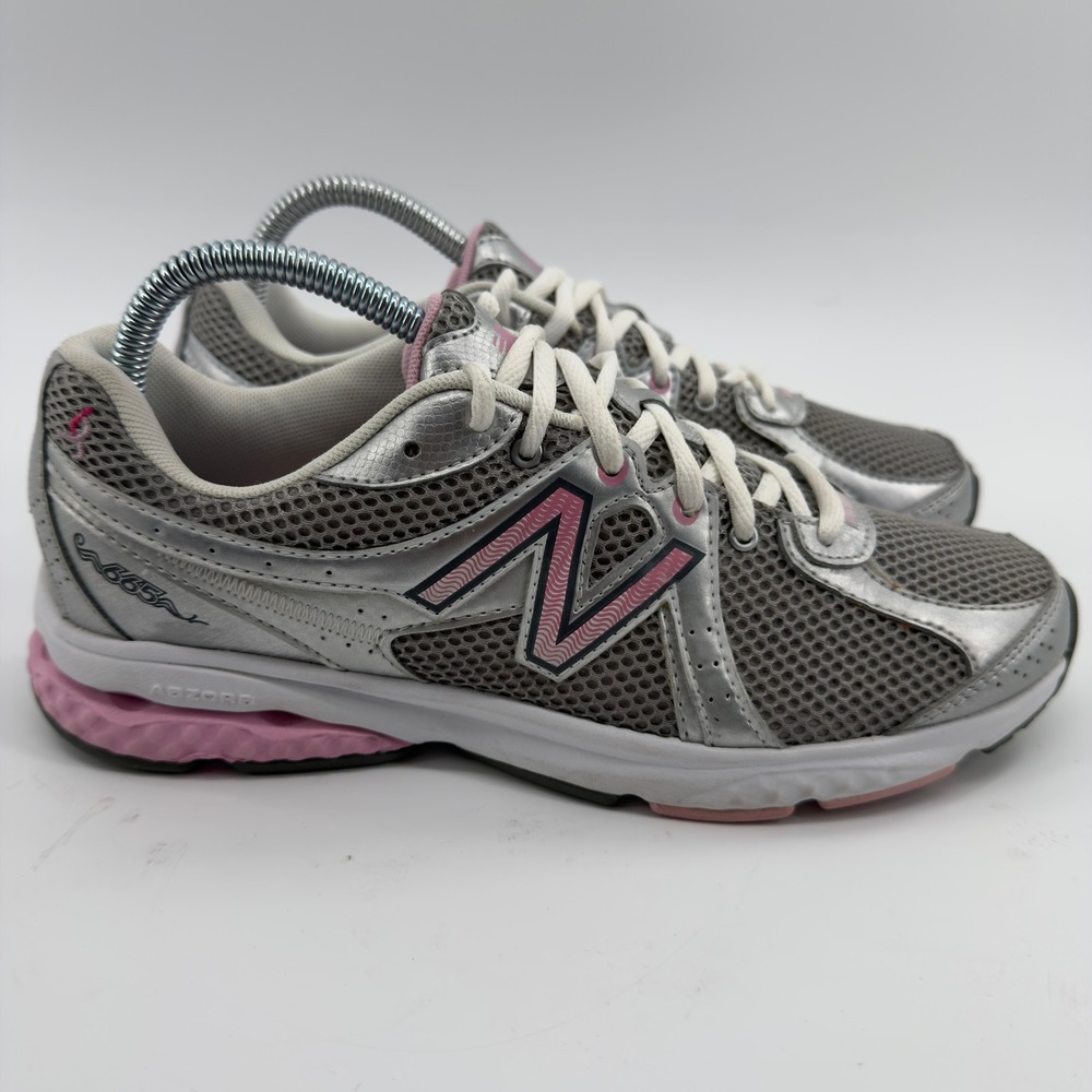 New Balance 665 Susan G Komen Walking Shoes Silver Pink Womens 8